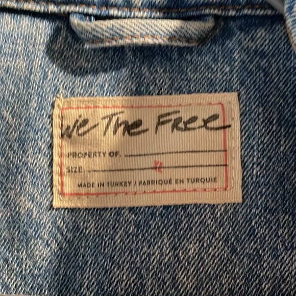Free People Jolene Trucker Jean Jacket XL - Picture 2 of 5